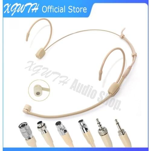 Double Over Ear Headset Microphone Headband Head Wearing Mic for Shure Sennheiser AKG MiPro Audio Technica 4Pin 3Pin TA4F 3.5mm