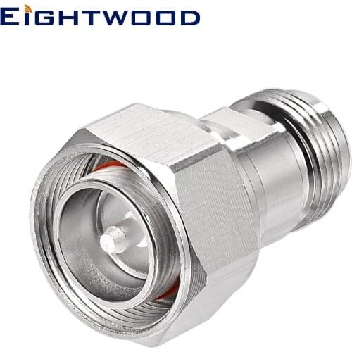 Eightwood 5pcs 4.3/10 to N RF Coaxial Adapter 4.3-10 Plug Male to N Type Jack Female RF Coaxial Connector