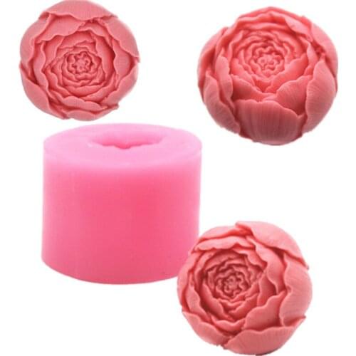 1pc 5.3*4.3cm Rose Shape Soap Mold Silicone Chocolate Mould Tray Handmade DIY Flower Soap Moulds