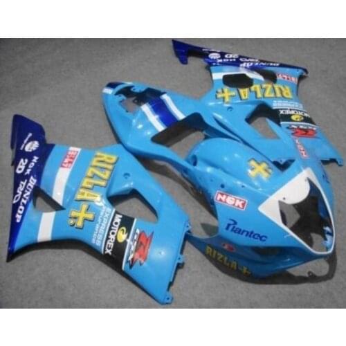 Customized fairing Blue Rizla fairing kit for GSXR1000 2003 2004 GSX-R1000 K3 GSXR 1000 03 04 GSXR1000 fairings SKY BLUE