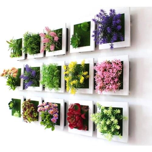 Simulation Diy 3D Plant Artificial Flowers for Decorations Wall Sticker Picture Frame Wall Hanging Fake Flowers Home Decor