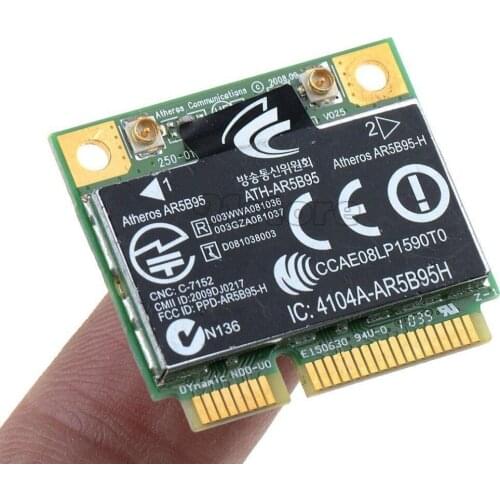 Wireless Adapter Card for Atheros AR5B95 AR9285 802.11B/G/N Wifi Half Mini PCI-E SPS:605560-005 For HP CQ62 G42 CQ56 G6 G72