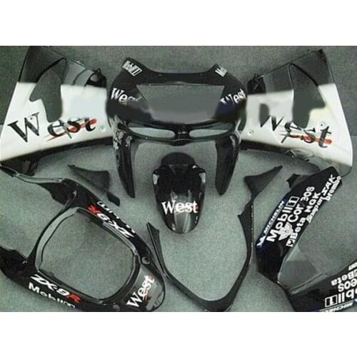 Motorcycle Fairing kit for KAWASAKI Ninja ZX9R 1998 1999 ZX9R 98 99 WEST White gloss black Fairings set +7 gifts Sg15