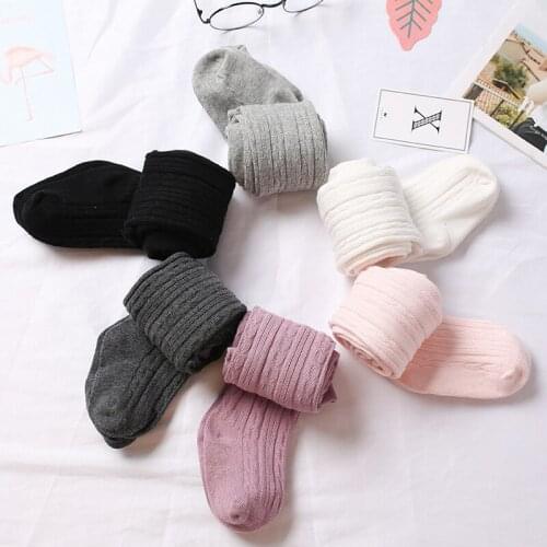 Cartoon Cute Girls Leggings Autumn Winter Cotton Leggings for Girls Kids Clothes Candy Color Pantyhose Elastic Stocking for Girl