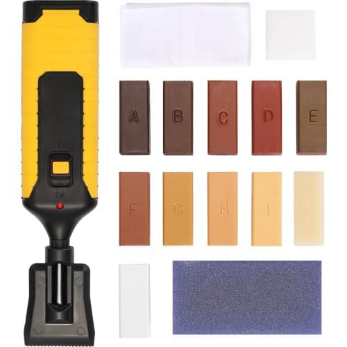 DIY Multifunctional Wood Board Repair Kit Wood Floor Scratch Repair Utility Kit (including 11 Wax Blocks)
