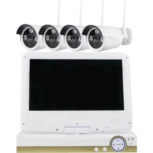 10.1 Inch LCD Display Outdoor Water-proof 4CH NVR Kit IP Camera