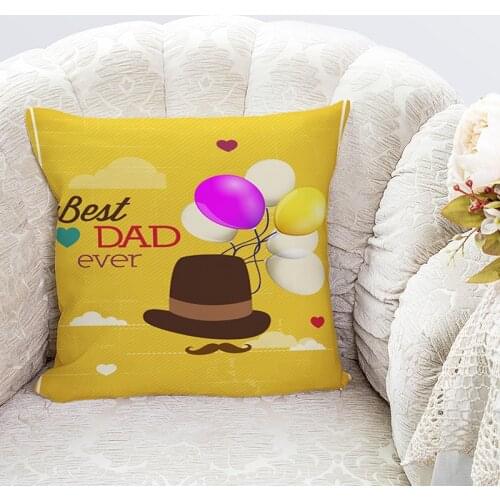 Dads Gift Cushion Cover Happy Fathers Day Polyester Fabric Pillow Case Sofa Pillowcases Home Decorations For Home Pillow Cover