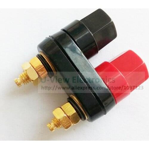 NCHTEK GOLDEN Plated Speaker Amplifier Terminal Binding Post Banana Plug Jack Connector/Free Shipping/6PCS