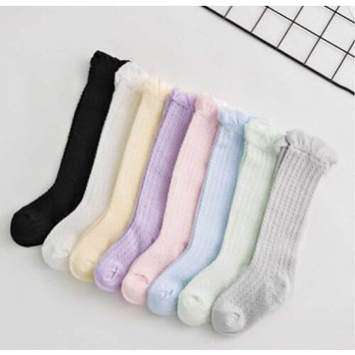 Baby Socks Girls Knee High Mesh Breathable Tube Socks Lovely Princess Baby Leg Warm NewBorn summer thin knee high boy sock