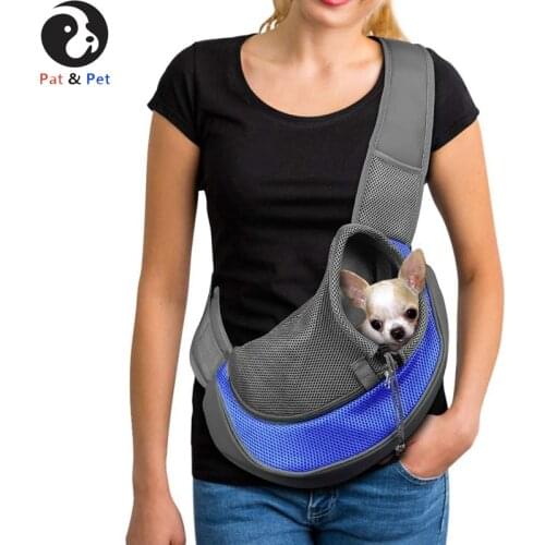 Pet Shoulder Diagonal Package, Breathable Mesh Single Shoulder Travel Pouch Bag, Pet Travel Tote Sling for Dogs & Cats