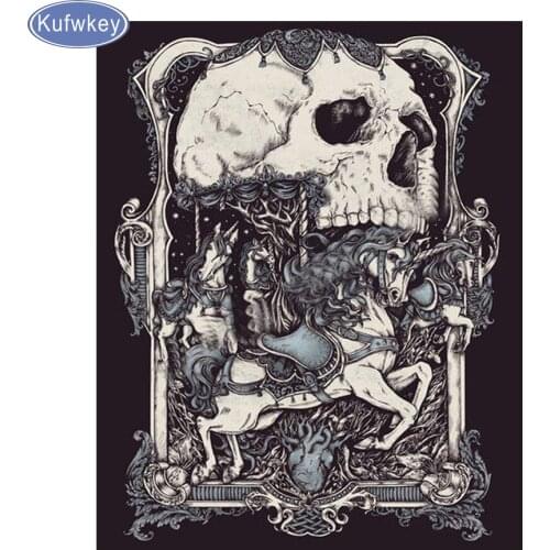Full Square 5D DIY Diamond Painting Skeleton,unicorn Picture Diamond Embroidery sale,Cross Stitch kit,Mosaic,Halloween gift