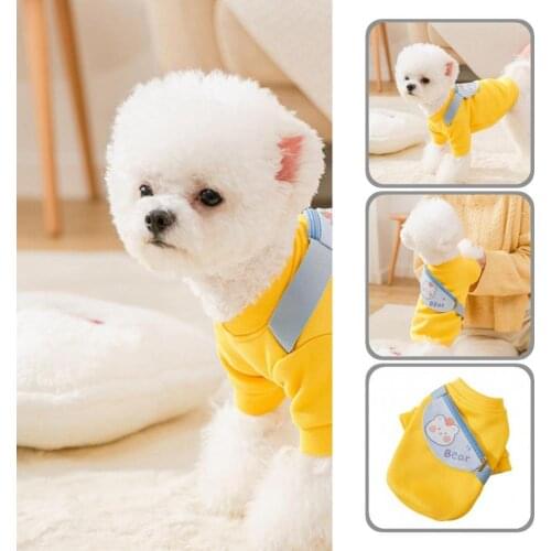 Portable Unique Breathable Pet Hoodies Pullover Milk Fiber Fabric Dog Clothes Exquisite for Spring Autumn