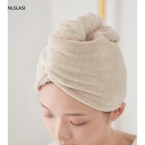 Simple Solid Color Women Towels Bathroom Microfiber Water Absorption Towel Rapid Drying Hair Towel Bath Towels for Adults