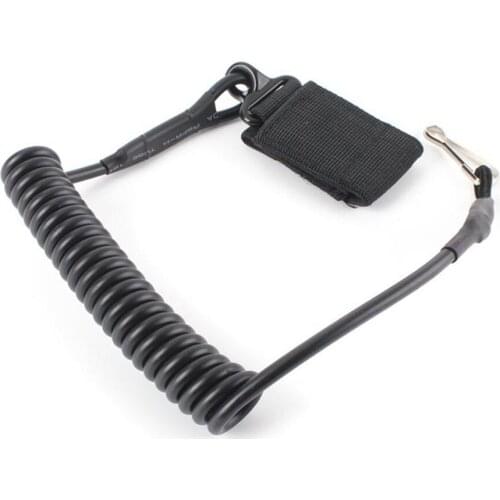 FMA Adjustable Combat Sling Telescopic Tactical Pistol Hand Gun Secure Lanyard Spring Sling with Magic Tape Belt