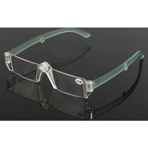 Foldable Portable Reading Glasses Women Men Rimless Resin Lenses Ultralight Anti Blu Anti Faitgue with Case +1 +1.5 +2 to +3.5