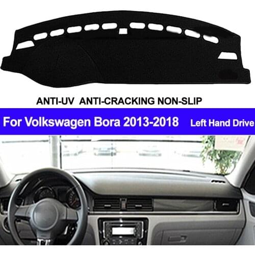 TAIJS Car Dashboard Cover Dash Mat Dash Pad DashMat Carpet ANti-UV NON-Slip For Volkswagen Bora 2013 2014 2015 2016 2017 2018