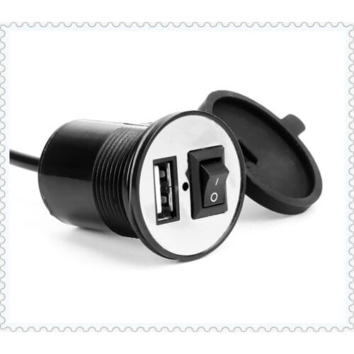 Universal motorcycle modified mobile phone USB charger with switch for SUZUKI S HAYABUSA GSXR1300 M DL650 V-STROM