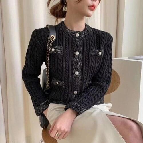 Knitted Cardigan Thread Knitted Jacket Sweater Short Cardigan Fashion 2021 New Cardigan Sweater Cropped Cardigan