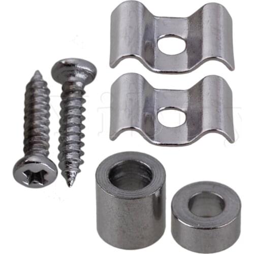 Yibuy Chrome Guitar String Tree Guide Retainer Spacer Screw