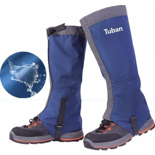 1Pair Leg Gaiter Waterproof Snow Boot Gaitors 420D Anti-Tear Nylon Fabric Leggings Cover Outdoor Fishing Skiing Hiking