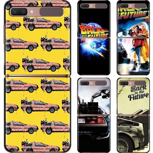 Hard Phone Case For Samsung Galaxy Z Flip 3 Caso PC Shell Black Cover Smartphone Back To The Future