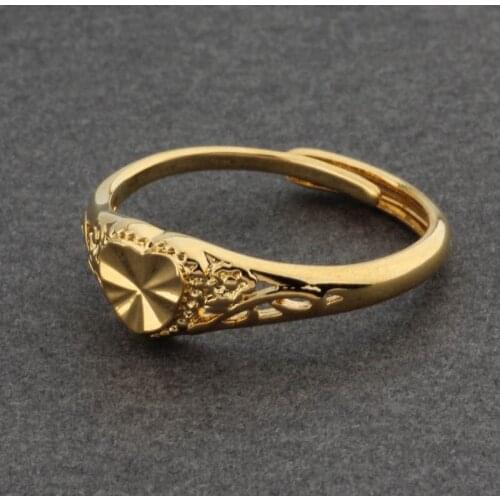 Retro Heart Shape Design Gold Rings for Women Adjustable Rings Engagement Wedding Ring Free Shipping Wholesale