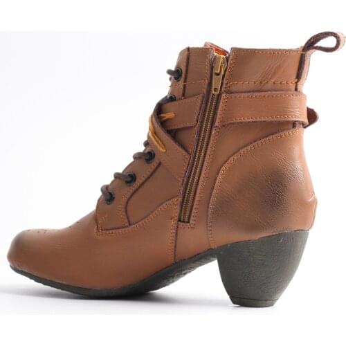 2021 Fashion Boots New Leather Leisure Short Boots Fashion Leather Shoes Women Shoes Zipper Shoelaces Design