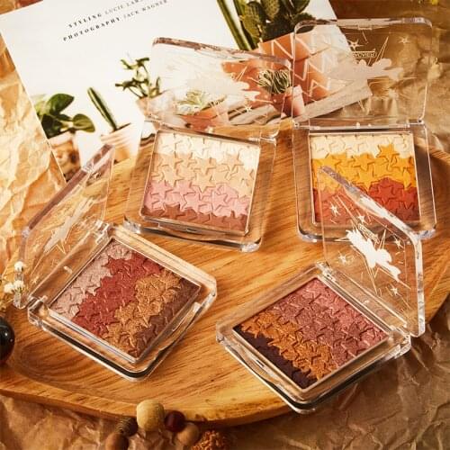 4 color Acrylic Eyeshadow Palette Pearlescent Matte Eyeshadow Eye Makeup Cosmetics Tool Waterproof