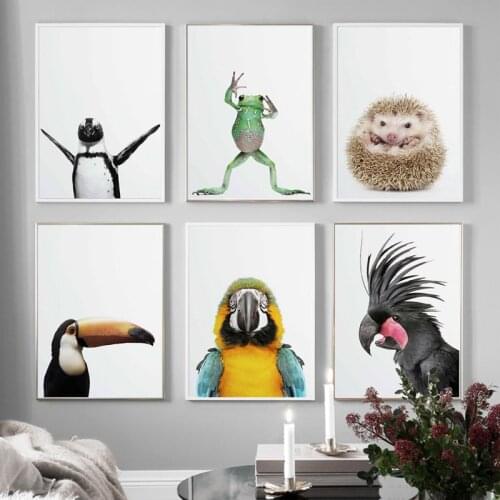 Cute Parrot Frog Hedgehog Penguin Bird 5D Diamond Embroidery full drill diy diamond painting cross stitch childen room decor