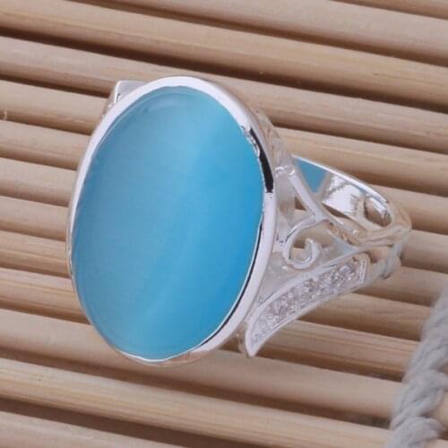AR391 Hot silver plated Rings for women&men silver 925 jewelry fashion jewelry, delicate sea blue /aqwajida asuajkba