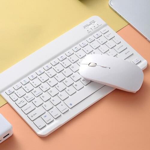 10 inch Slim Mini Bluetooth Keyboard and Mouse For Android iphone Tablet Wireless Keyboard For iPad IOS Phone