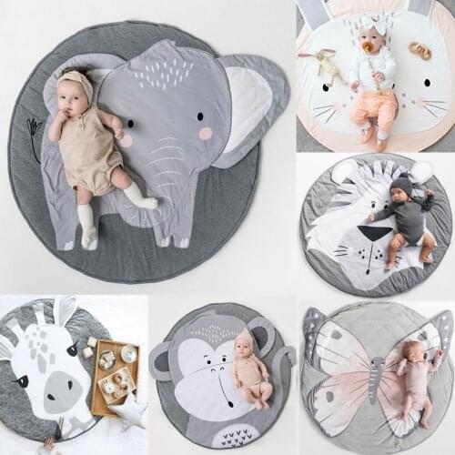 Baby Play Mats Kids Crawling Carpet Rug Round Soft Baby Bedding Blanket Cotton Game Pad Toys For Children Room Nursery Decor