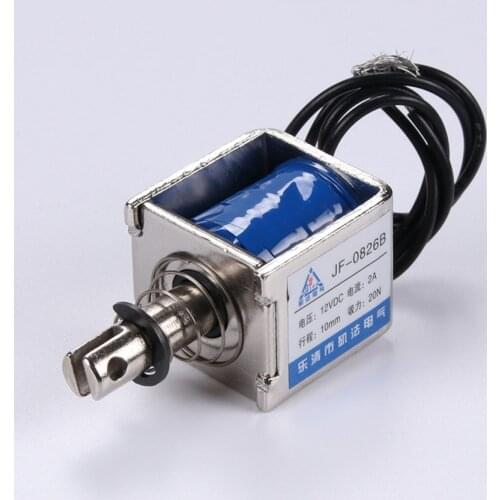 Through-type push-pull frame type electromagnet JF-0826B DC12V24V reset type suction 20N