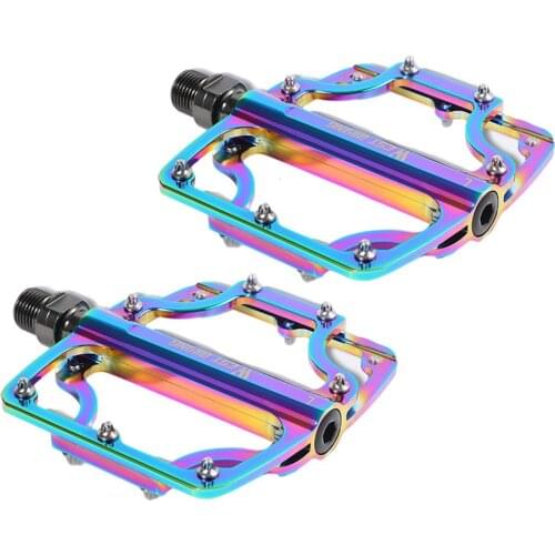 Mountain Non-Slip Road Bikes Colorful Alloy Pedals 3 Bearings Pedal bmx Mtb Pedals Flat Platform Bicycle Parts Accessories