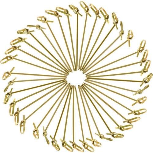 Cocktail Sticks 300 Pcs Food Japaneses Style Bamboo Knotted Skewers Bamboo Toothpicks With Twisted Ends Party Supplies-ABUX