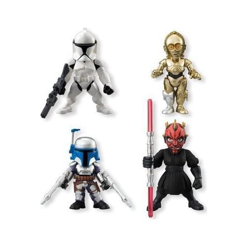 Disney Star Wars 4pcs/set 6cm Mini Darth Moore White Soldier Doll Kid Action Figure Anime Collection Toys Model for Children