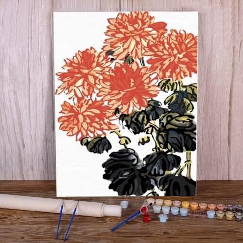 Flowers DIY Paint By Numbers Package Acrylic Paints 40*50 Picture By Numbers Photo Wall Paintings Crafts For Handicraft