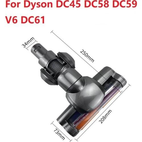 High quality Motorized Floor Vacuum Cleaner Brush Head For Dyson DC45 DC58 DC59 V6 DC61 DC62 Acrylonitrile Butadiene Styrene #T2