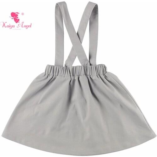 Kaiya Angel 2019 New Summer Girl Clothes Strap Dress Simple Style Gray Factory Wholesale MOQ:5 pcs a lot More Order More Discoun