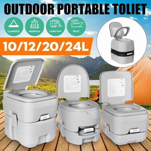 10/12/20L Portable Toilet Potty Seat Mobile Porta Potty Flushable Water with Detachable Tanks for Camping Hiking Outdoor Tools