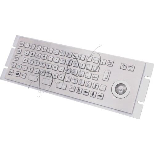 Industrial kiosk keypads custom kiosk keyboards vandal proof keypads Metal Keyboard with Trackball