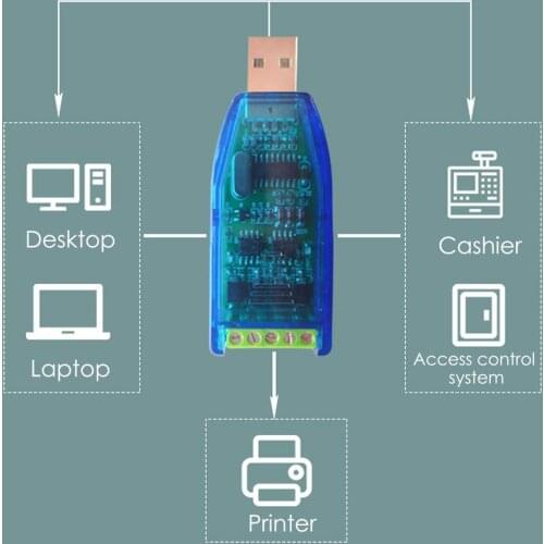 Industrial USB To RS485 Converter Upgrade Protection RS232 Converter Standard RS-485 A Connector Board Communication Module