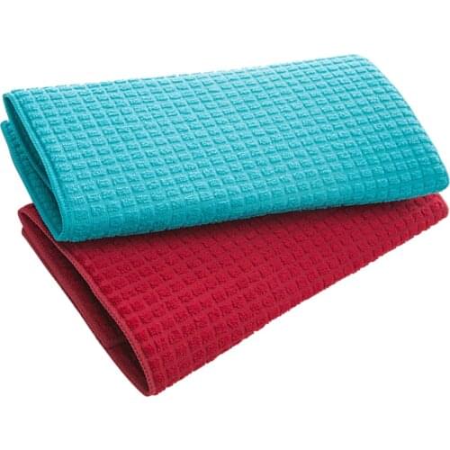 2PCS Rectangular Dish Drying Mats Microfiber Tableware Drying Pads Multipurpose Absorbent Non-Slip Table Mat (Random Color)