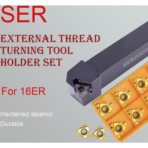 SER1616H16/2020K16/2525M16/1212H16 External Thread Turning Tool CNC Lathe Toolholder Accessorie Machine 16ER AG60 Carbide Insert