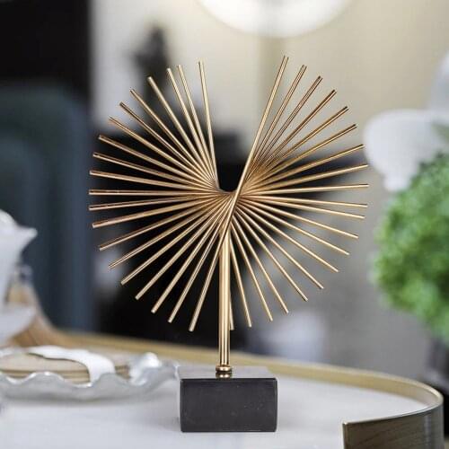 Modern Gold Table Decor Metal Sculpture Home Living Room Desk Ornaments
