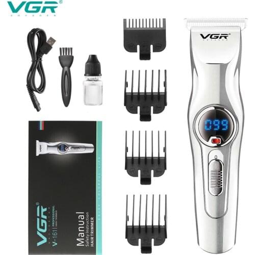VGR V-161 Professional Waterproof Electric Barber Hair Clipper Razor LCD Screen Powerful Hairs Trimmer Cutting Machine haircut