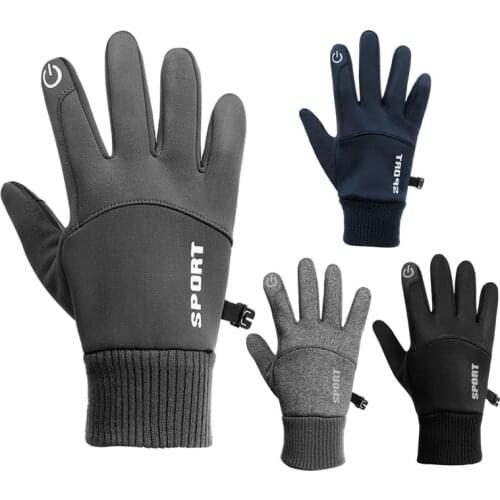 Touch Screen Gloves Waterproof Full-Finger Winter Warm Sports Riding Gloves for Men and Women Wear-Resistant Driving Gloves