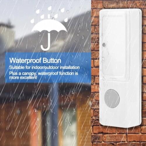 Waterproof Wireless DoorBell 200M Remote Home MP3 Download Cordless Door Bell Ring video peephole 433mhz Wireless Doorbell