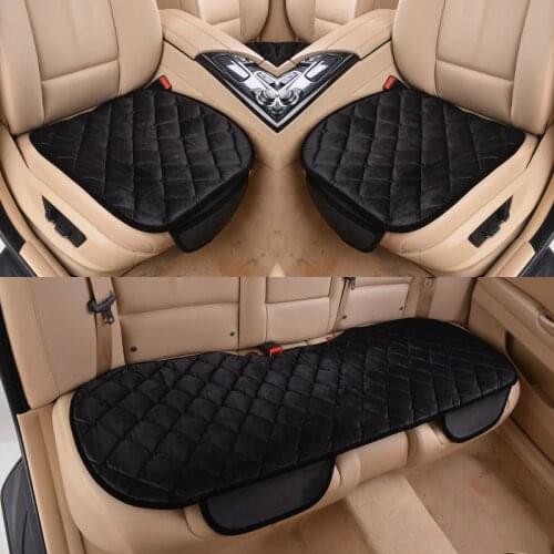 Car Seat Cover Cushion Winter Universal Front Back Seat Covers Car Chair Pad Car Supplies Square Style Luxurious Warm
