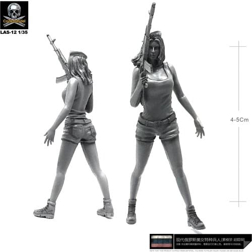 1/35 Resin Kits Russian Beauty Marine Corps 1 Tar Resin Soldier Model Self-assembled Las-12